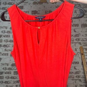 Lands end | women sleeveless coral orange dress